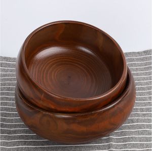 Polished Eco-Friendly Wooden <b>Chinese</b> Round Soup <b>Bowl</b> Classic Style LEXDO Brand Back to School Stocked Custom Logo - Product Image 1