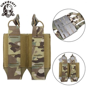 Tactical 500D Nylon 8 Layer Tegris 5.56/7.62 AR Double Mag Pouch Laser Cut Carrier Molle Pouch <b>Holder</b> <b>Magazine</b> - Product Image 1