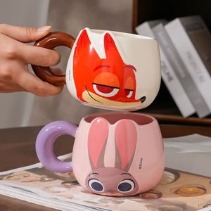 Mug en céramique sculpté en 3D Judy Hopps Nick Wilde 400 ml, tasse à café à personnage de dessin animé, ensemble de mugs pour couple, cadeau - Product Image 4