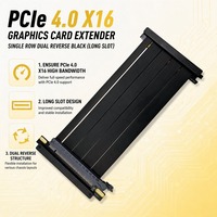 Câble d'extension GPU ITX personnalisé PCIe 4.0 X16, ruban double inversé 64 Go/s, rangée unique, cœur en cuivre, pour PC MOD