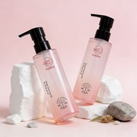 Flacon pompe 150 ml dégradé givré pour huile nettoyante visage, crème mains, lotion corporelle, et emballage de sérum capillaire en plastique