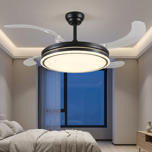 42 Inch <b>LED</b> <b>Ceiling</b> Fan <b>Light</b> DC Motor 6 Speed Remote Control Dimmable Lamp for Bedroom Living Room - Product Image 1