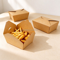Boîtes alimentaires auto-scellantes en kraft, 6 tailles, fabrication propre, logo personnalisé, consultation bienvenue, commande en gros disponible