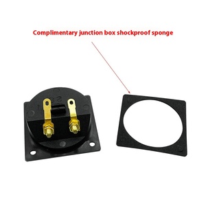 Hai khe cắm đồng nguyên chất <span class=keywords><strong>Banana</strong></span> Jack thiết bị đầu cuối bài mạ vàng Loa hộp nối vuông kẹp kẹp Chất lượng cao hệ thống âm thanh - Product Image 5