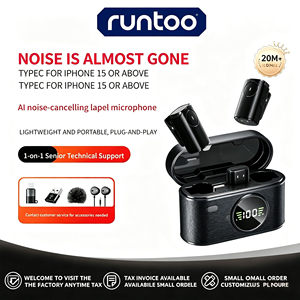 Minimum <b>wireless</b> lavalier AI noise cancelling <b>microphone</b> for professional outdoor live streaming use - Product Image 2