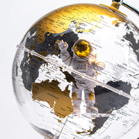 Globo terráqueo de alta calidad con mapa del mundo dorado, decoración para el hogar y la Oficina, globo terráqueo, educación geográfica, globos giratorios