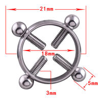 Anneaux de piercing en acier inoxydable avec zircon, boucles de téton réglables, boucles de tragus à vis, cadeau de mariage pour enfants