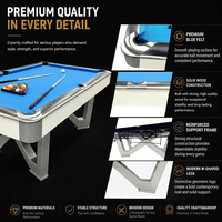 Table de billard professionnelle OEM 9 pieds avec plateau en ardoise Jiujiang, cadre en bois massif et pieds en fer – Usine de tables de billard pour clubs