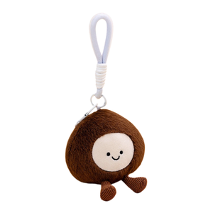 Porte-clés créatif en peluche en forme de coque de <span class=keywords><strong>pois</strong></span>, deux <span class=keywords><strong>pois</strong></span> souriants dans une coque, pendentif rembourré, breloque de sac verte unique - Product Image 5