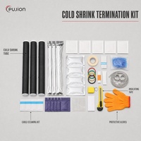 Kit de terminaison de câble rétractable à froid 10KV, trois conducteurs en caoutchouc silicone pour réseau de distribution d'énergie extérieur