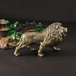 Artigianato in bronzo, re della prateria, grande leone, ornamenti in ottone, decorazioni per la casa - Product Image 3