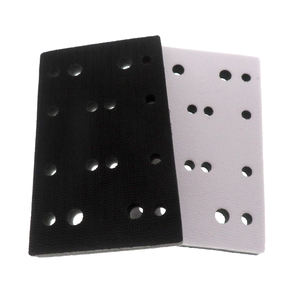 80*130MM 16 agujeros 10mm de espesor gancho y bucle cojín suave sin <span class=keywords><strong>polvo</strong></span> almohadilla de interfaz de esponja para lijadora herramientas abrasivas pulido - Product Image 1