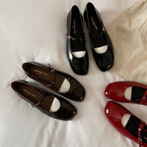 Versión de Piel de Vacuno~Estilo Su <span class=keywords><strong>Yinyin</strong></span>, Zapatos de Mujer Mary Jane con Tacón Cuadrado y Correa con Hebilla de Cuero Patentado, Forro de Piel de Oveja, Novedad de Verano - Product Image 1