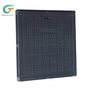 고강도 강화 플라스틱 맨홀 커버 사각 FRP 장식 맨홀 커버 - Product Image 4