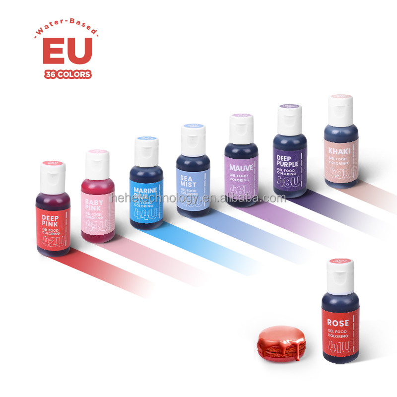 UE Compliant Bolo Ferramentas Corante Alimentar 36 Cores Água Corante Baseado Alimentaire Corante Alimentar 20ml Gel Corante Alimentar para 2024 Cozimento