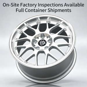 Jantes FLowtone Racing Style 2 pièces 18 pouces 5x114.3 en alliage d'aluminium, 5 rayons croisés superposés sur le bord pour BBSs RS-GT - Product Image 3