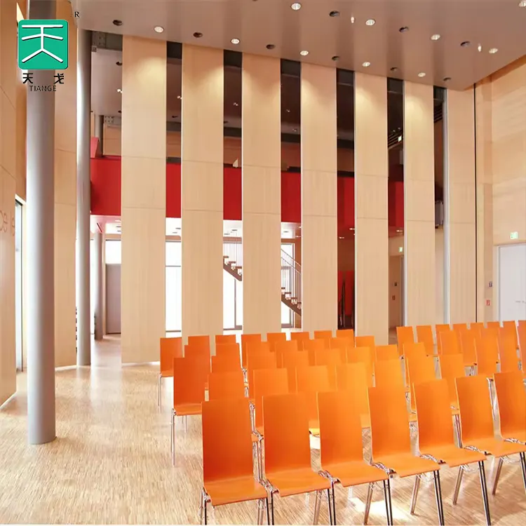 TianGe layar pembagi ruang konferensi kantor, Panel akustik ekstra Super tinggi dapat digerakkan partisi dinding lipat