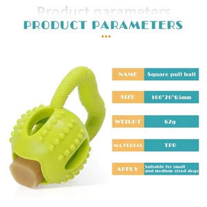 Jouet interactif écologique pour animaux de compagnie, en TPR, balle à mâcher en forme de <span class=keywords><strong>fromage</strong></span>, résistant aux morsures pour chiens - Product Image 2