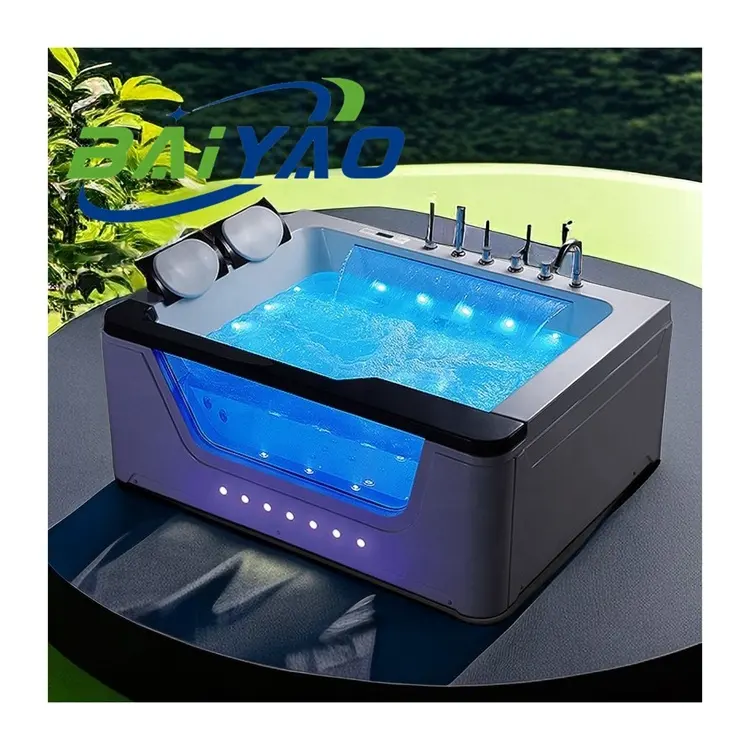 BaiYao Badewanne für 2 Personen Innenwarmwasserbecken mit CE-Zertifikat Whirlpool Massage-Spa Whirlpool Whirlpool Funktion