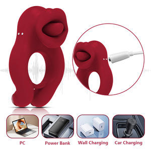 แหวนสั่นสะเทือนแบบสวมใส่ในช่องปาก มอเตอร์สั่นสะเทือนสามตัว สำหรับคู่รัก รุ่น XY-446 ผู้ผลิตจากจีน ขายส่ง - Product Image 5