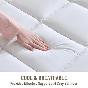 Oeko chứng nhận hai lớp rửa 80% vịt lông 20% xuống Topper Pad khách sạn bệnh viện giường nệm toppers - Product Image 6