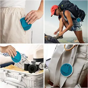 Portable Silicone Collapsible Cups Reusable Outdoor Hiking Camping Travel Folding Cup With Lids Foldable Water Cup