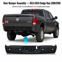OEM CH1102377 68207307AA Pare-chocs arrière de haute qualité pour Dodge Ram 2500/3500 2013-2018 Noir mat avec trous pour capteurs