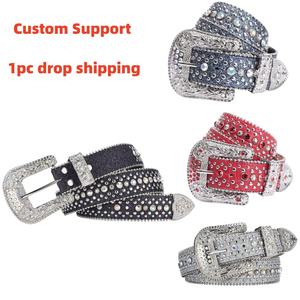 انخفاض الشحن دعم الاكريليك حجر الراين المرصع نمط رعاة البقر Y2K مع مشبك سبيكة - Product Image 1