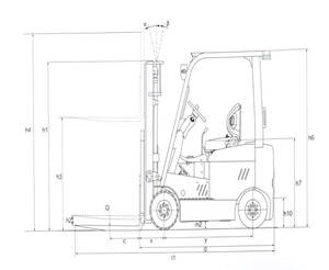 Alta calidad 1 tonelada 2 toneladas 3 toneladas altura de elevación 3M-7M batería de litio neumático sólido carretilla elevadora eléctrica para equipo de almacén - Product Image 5