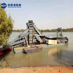 Drague à chaînes pour l'extraction aurifère à petite échelle, machine compacte flottante de récupération d'or pour la prospection - Product Image 1