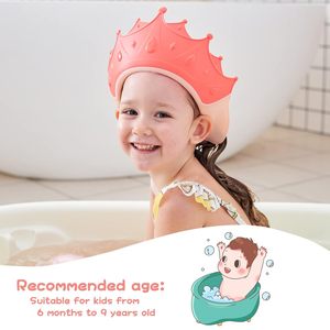 Gorro <span class=keywords><strong>de</strong></span> Ducha Protector <span class=keywords><strong>de</strong></span> Champú Ajustable CF Baby Crown, Seguro para Niños, para Lavar el Cabello sin Lágrimas - Product Image 2