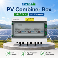 Boîtier de Combinaison Solaire 3 Entrées 3 Sorties DC 500V 600V IP65 avec Disjoncteur DC et Porte-Fusible SPD