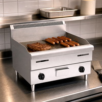 Grilles à gaz commerciales pour restaurants, plaques de cuisson en acier inoxydable, équipement de grillade pour restaurants
