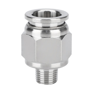 South Standing 304 Stainless Steel <b>Quick</b> Connect Air <b>Connector</b> PC8-02 Pneumatic Fitting High Pressure Resistance - Product Image 1