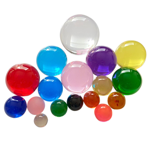 Spot-bolas acrílicas transparentes de plástico sólido, 1cm, 2cm, 3cm, 4cm, 5cm, 6cm, 7cm, amarillo, verde, rojo y azul - Product Image 1
