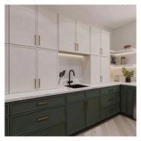 Armoire de cuisine en bois de chêne blanc style américain, cadre étroit et fin, modèle Shaker, en vente chez CBMMART