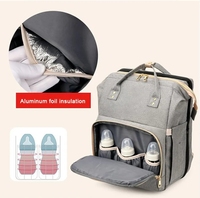 7 In1 fonctionnel personnalisé luxe pliant humide fourre-tout couche momie sac étanche momie bébé sac à couches sac à dos avec USB