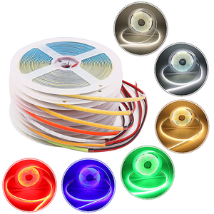 Bande lumineuse <span class=keywords><strong>LED</strong></span> COB super mince 3mm 4mm 5mm 12V <span class=keywords><strong>24V</strong></span> <span class=keywords><strong>ruban</strong></span> flexible de couleur pour décoration de chambre voiture FOB gradateur rétro-éclairage - Product Image 4