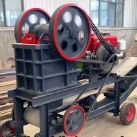 Concasseur à mâchoires industriel PE250x400 robuste pour granit et basalte, capacité de charge maximale 210 mm, pour roche primaire