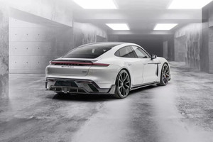 Diffuseur de pare-chocs avant en fibre de carbone ZNDR à visser pour Porsche Taycan Sport Turismo 2021 Kit carrosserie amélioré - Product Image 4