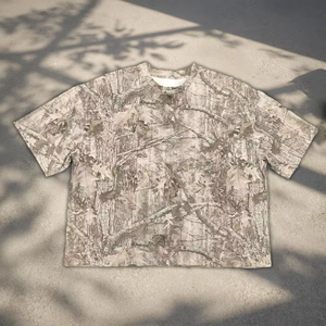 Chất Lượng Cao Tùy Chỉnh Quá Khổ 100% Cotton Ngắn Tay Áo Đồ Họa Tees Áo Thun Ngụy Trang <span class=keywords><strong>Camo</strong></span> Boxy T Áo Sơ Mi Nam - Product Image 1