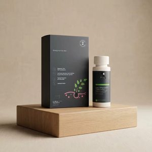 Aceite para el Crecimiento del Cabello con Tu Logotipo, 5% Orgánico, a Base de Hierbas, Reparador, con Coco, Árbol de Té, Argán y Ácido Hialurónico - 60ml, Fórmula Concentrada Tónica - Product Image 1