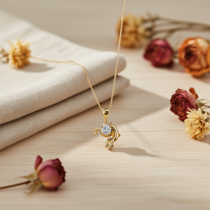 Collier en acier inoxydable avec diamants, pendentif signe du zodiaque Capricorne pour femmes, bijoux fins, 12 pièces - Product Image 3