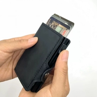 Dompet Pria Kulit PU Tipis Anti RFID Super Factory Luxury, Pelindung Kartu Kredit