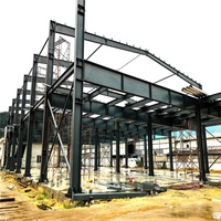 Estructura de acero prefabricada para hotel, estructura de acero prefabricada de dos niveles para almacén, Buena fábrica