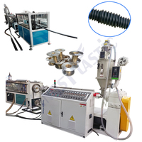 Ligne de production de tuyaux précontraints ondulés en spirale de carbone PE/extrudeuse de tuyaux en spirale PE en plastique