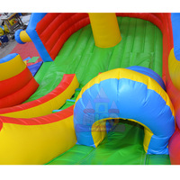 Castillo Inflable Seco y Húmedo con Tobogán de Barco Pirata, Casa de Brinco para Niños con Soplador, para Fiestas al Aire Libre en el Patio Trasero