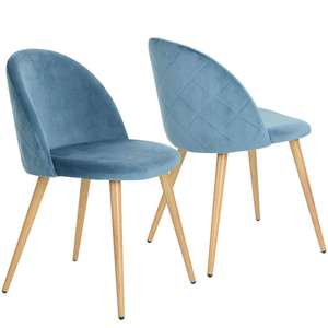 <span class=keywords><strong>Sedie</strong></span> <span class=keywords><strong>da</strong></span> Pranzo e <span class=keywords><strong>Cucina</strong></span> Moderne in Velluto Verde, Blu, Giallo, Marrone e Grigio con Gambe Cromate - Product Image 5