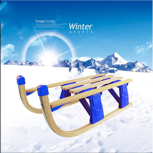 YAMA Toboggan pliable en <span class=keywords><strong>bois</strong></span> pour enfants pour des aventures hivernales amusantes - Product Image 2