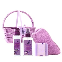 Coffret Cadeau Spa de Luxe Lavande pour la Fête des Mères, Panier Cadeau Spa à Domicile en Gros
